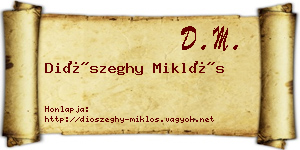 Diószeghy Miklós névjegykártya